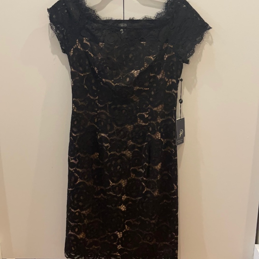 Black off the shoulder lace dress